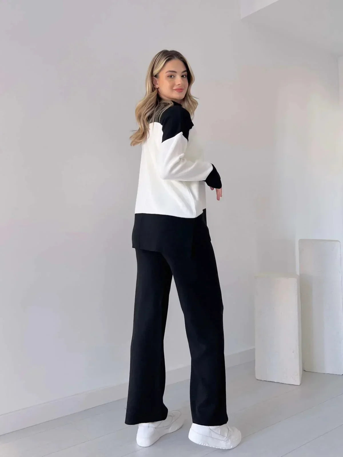 Black Panel Style Co-Ord Sets For Women
