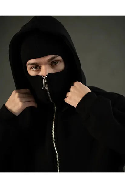 Balaclava Ninja Zipper Hoodie Jacket