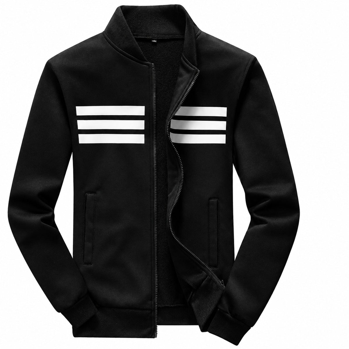 Pack Of Two Black & Navy Three Stripe Zipper Jacket