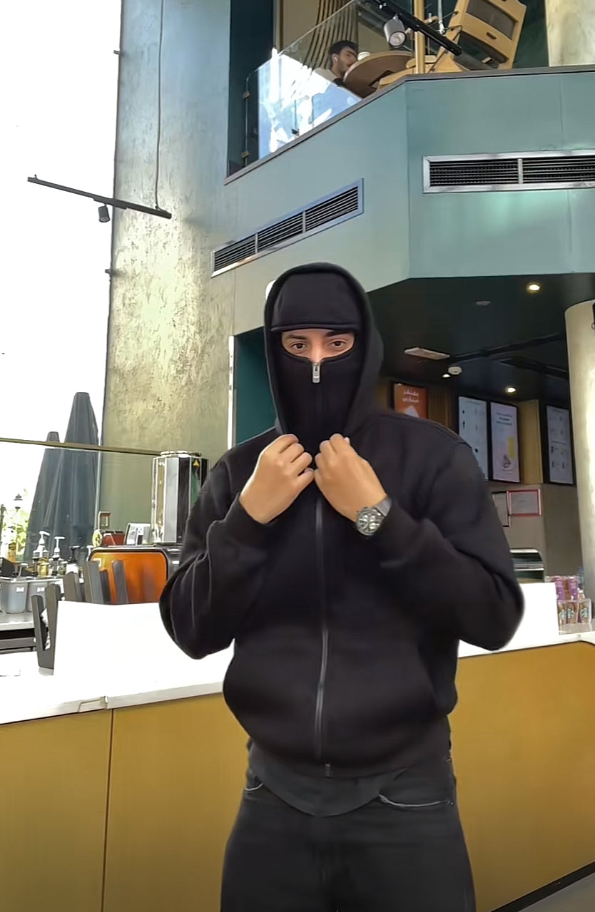 Balaclava Ninja Zipper Hoodie Jacket