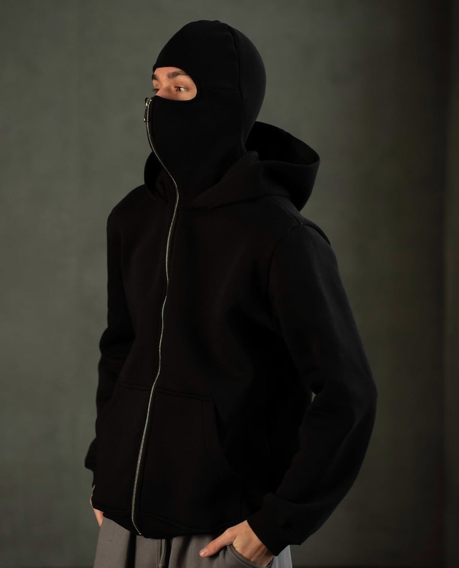 Balaclava Ninja Zipper Hoodie Jacket